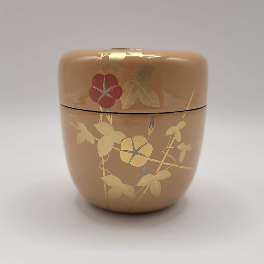 Japanese Tea Caddy Asagao 朝顔 (morning glory) with raden Nakamura Kosai