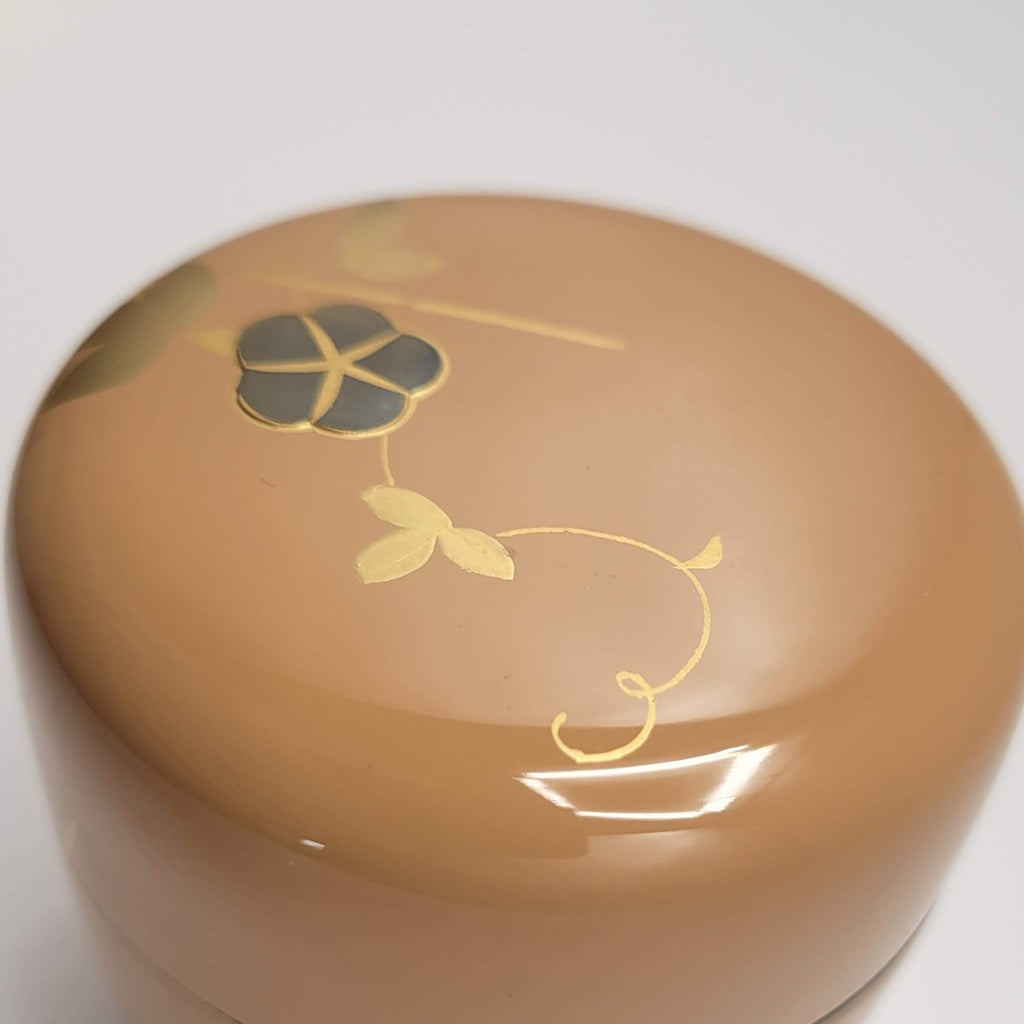Japanese Tea Caddy Asagao 朝顔 (morning glory) with raden Nakamura Kosai