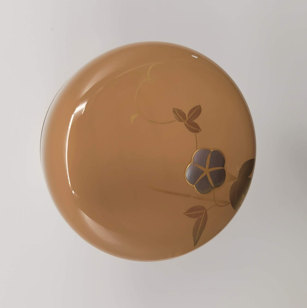 Japanese Tea Caddy Asagao 朝顔 (morning glory) with raden Nakamura Kosai