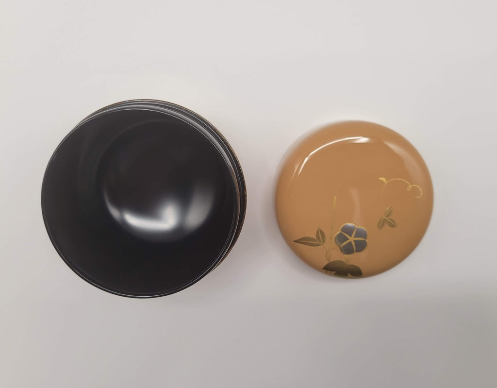 Japanese Tea Caddy Asagao 朝顔 (morning glory) with raden Nakamura Kosai