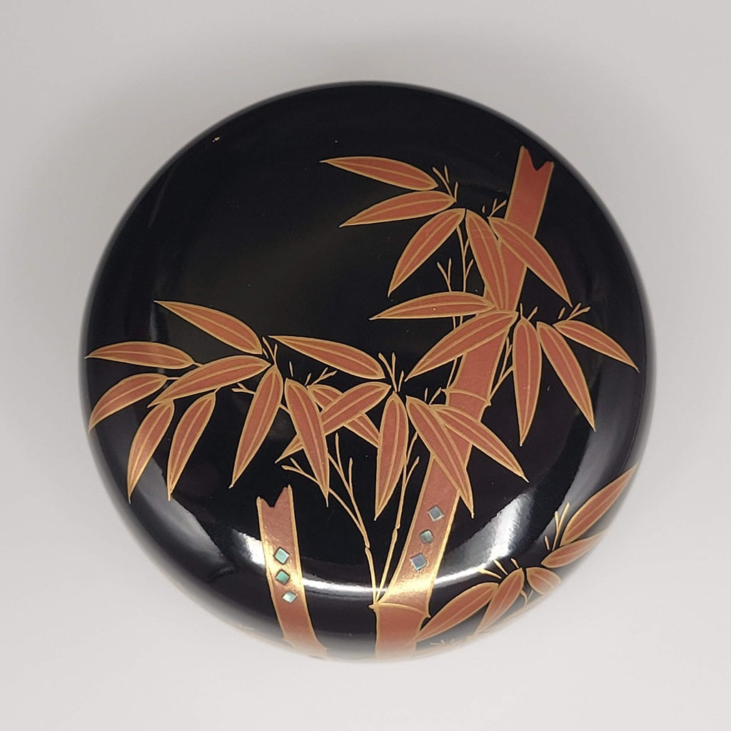 Japanse tea caddy Shuchiku maki-e 朱竹蒔絵 Murayama Yōhō