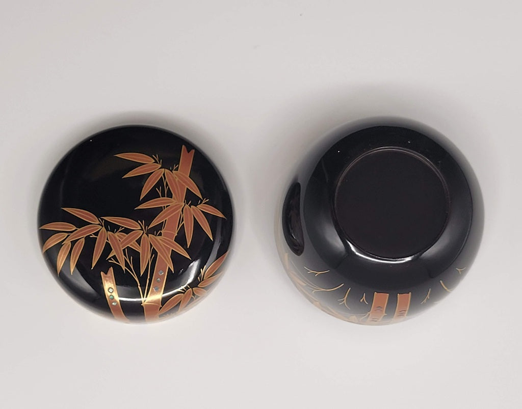 Japanse tea caddy Shuchiku maki-e 朱竹蒔絵 Murayama Yōhō