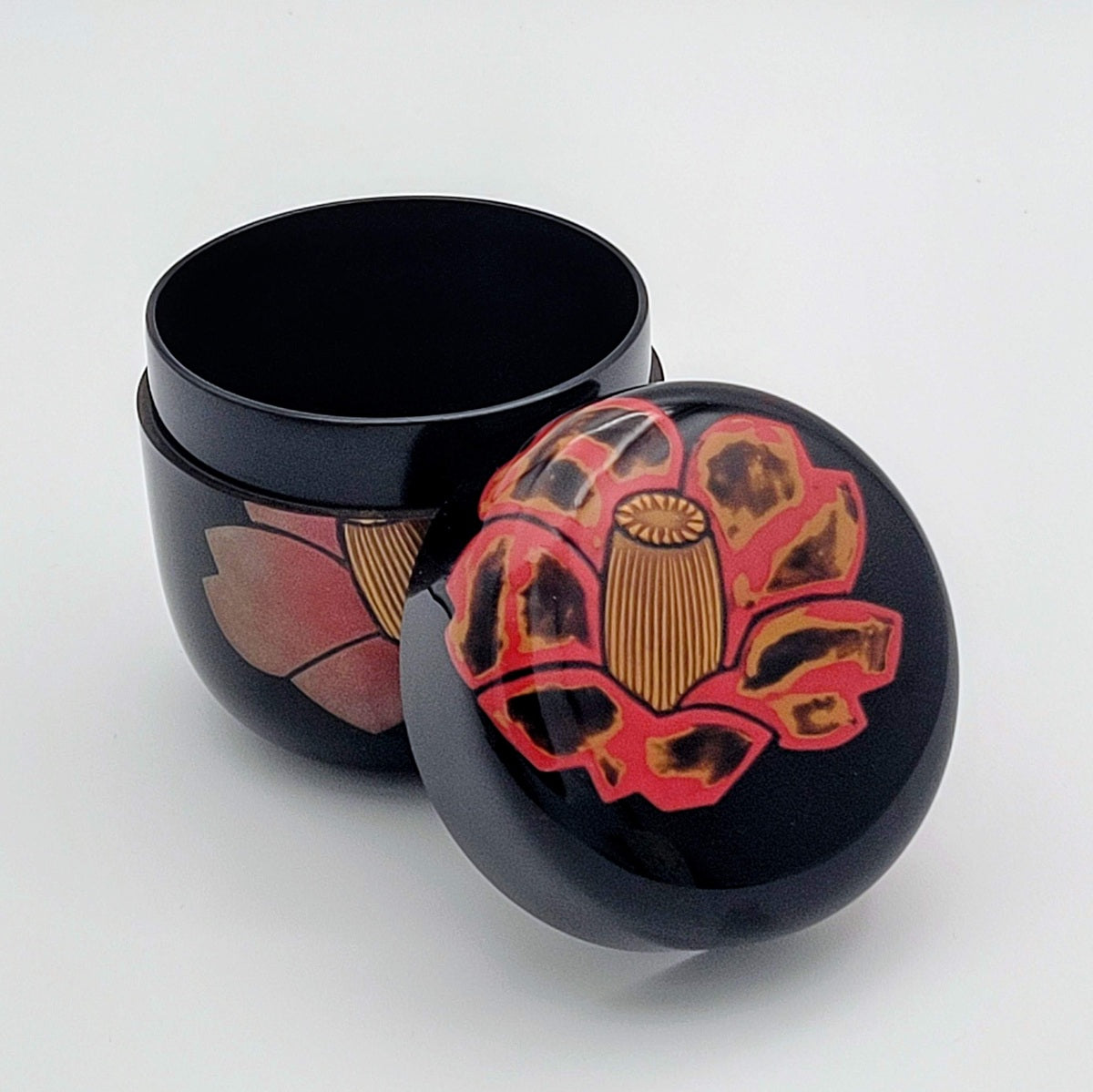 Camellia usucha natsume 椿紋薄茶器 Oshita Kosen
