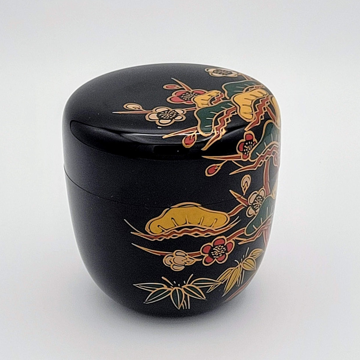 Matcha natsume with Shochikubai motif 松竹梅 Sakata Minetosh