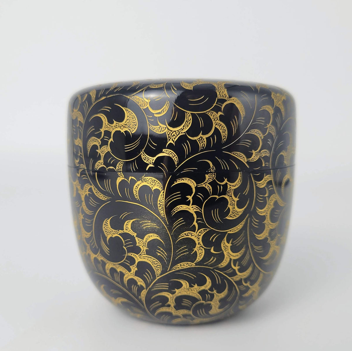 Japanse natsume matcha karakusa chinkin  唐草沈金棗 Maeshi Shigeo