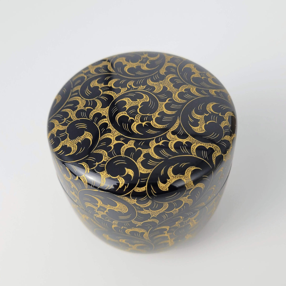 Japanse natsume matcha karakusa chinkin  唐草沈金棗 Maeshi Shigeo