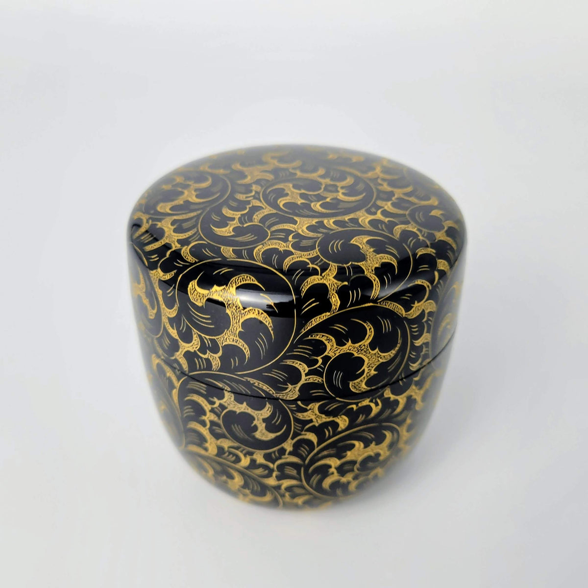 Japanse natsume matcha karakusa chinkin  唐草沈金棗 Maeshi Shigeo