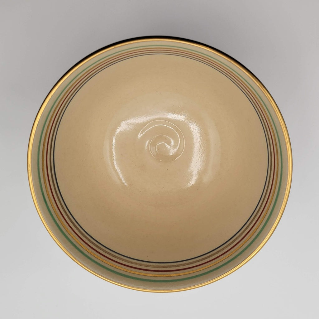 Kyōyaki Chawan “Ninsei Shikishi Waka” 仁清色紙和歌 Kato Shōka